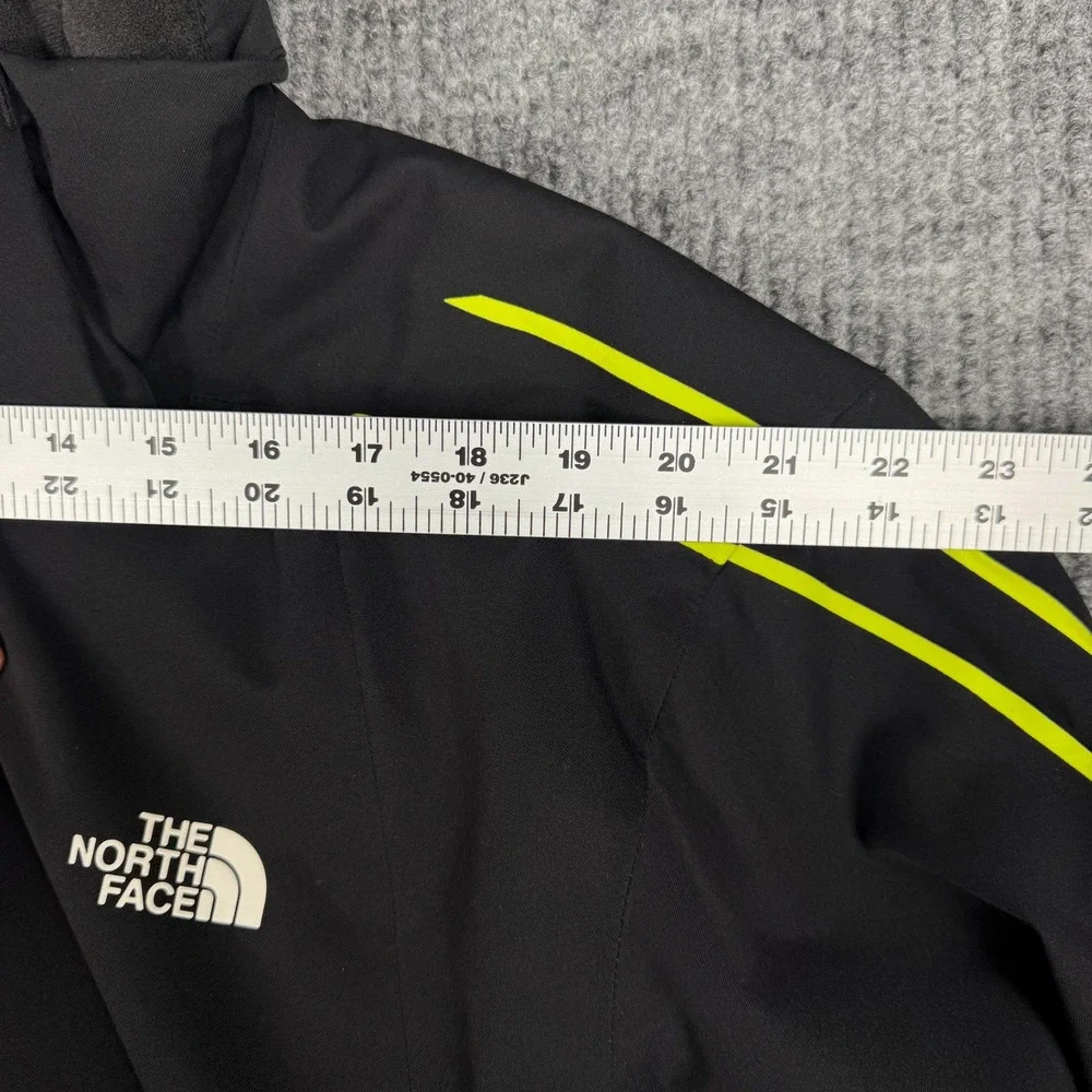 The North Face Jacket Mens L Black Ski Snowboard Shell Hooded Neon HyVent